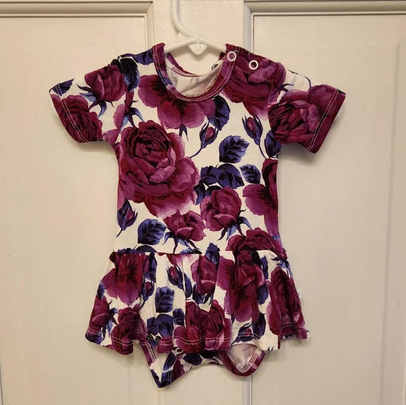 Set of 5 0-3 month Posh Peanut short sleeved bodysuit twirls